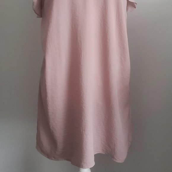 Strappy Lace Trim Blush Camisole Dress Racer Back Light Fairy Feminine SMALL - Picture 2 of 9